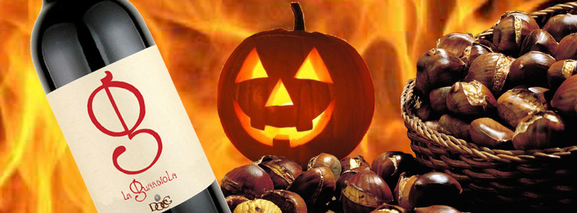 Roasted chestnuts and wine in the Halloween’s night-0